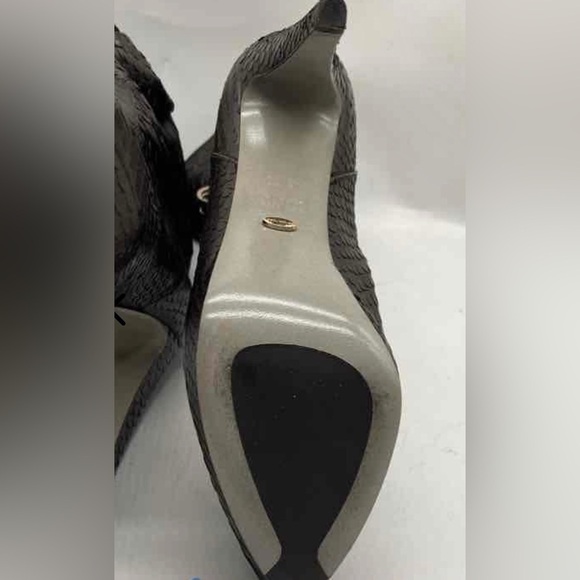 $2295 SERGIO ROSSI RARE Python Leather Dark Brown Lux Boots Shoes Heels 37.5 7.5 - Picture 7 of 13